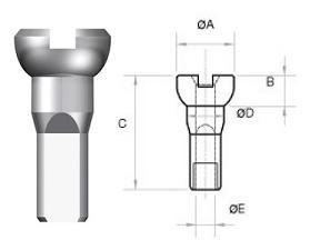 Sapim Nipple Aluminum 12mm, Silver, Polyax, Bag/500