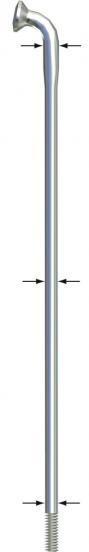 Sapim Strong Spoke, 13/14g, 310mm, J-Bend, Silver /each (Can be cut)