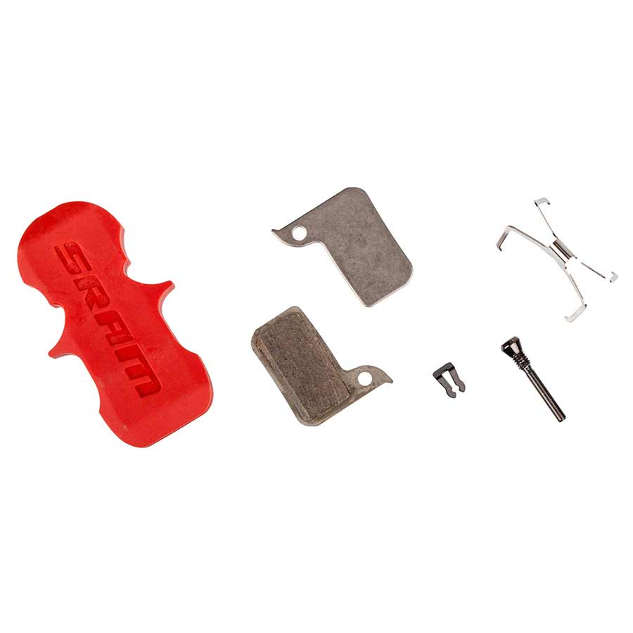 SRAM, Level TLM, Level Ultimate, HRD, Disc Brake Pads, Shape: SRAM HRD/Level TLM, Organic, Pair, Steel plate