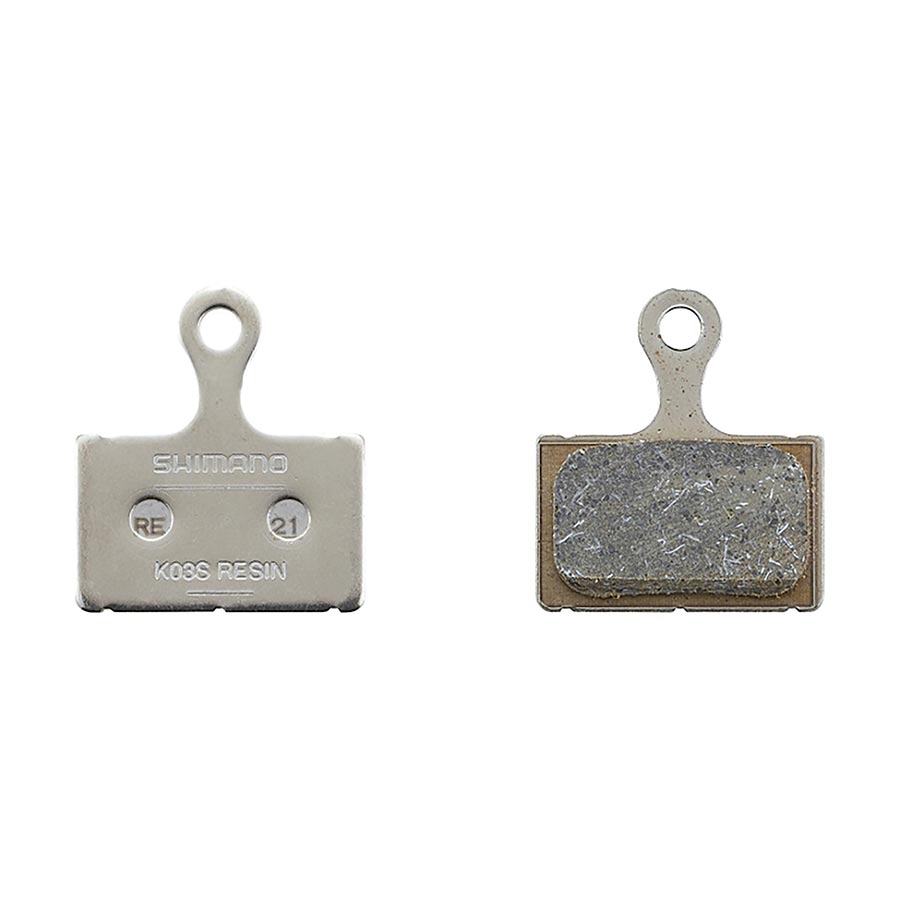 Shimano, K-Type, Disc Brake Pads, Shape: Shimano K-Type/L-Type, Resin, Pair, K05S-RX, EBPK05SRXA