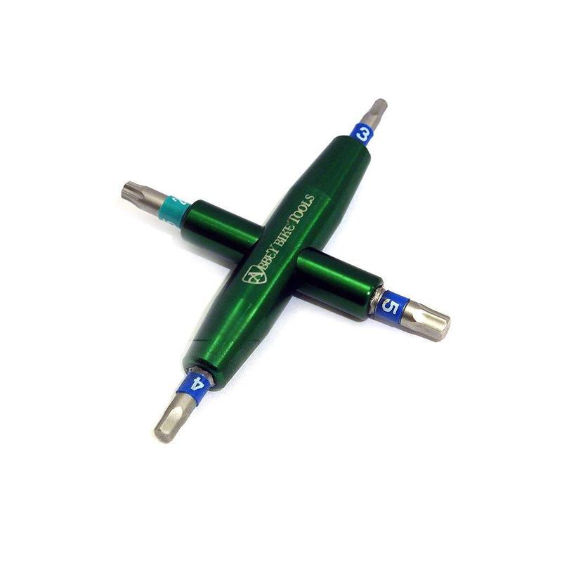 Abbey Bike Tools 4-Way Multi-tool with 3, 4, 5, T25 Bits