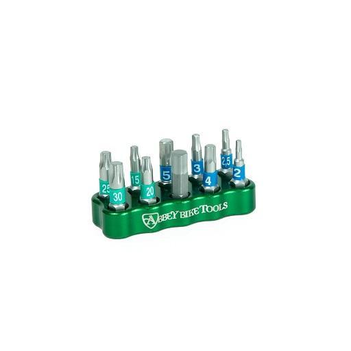 Abbey Bike Tools Bit Holder w/ 10 Piece Bit Set