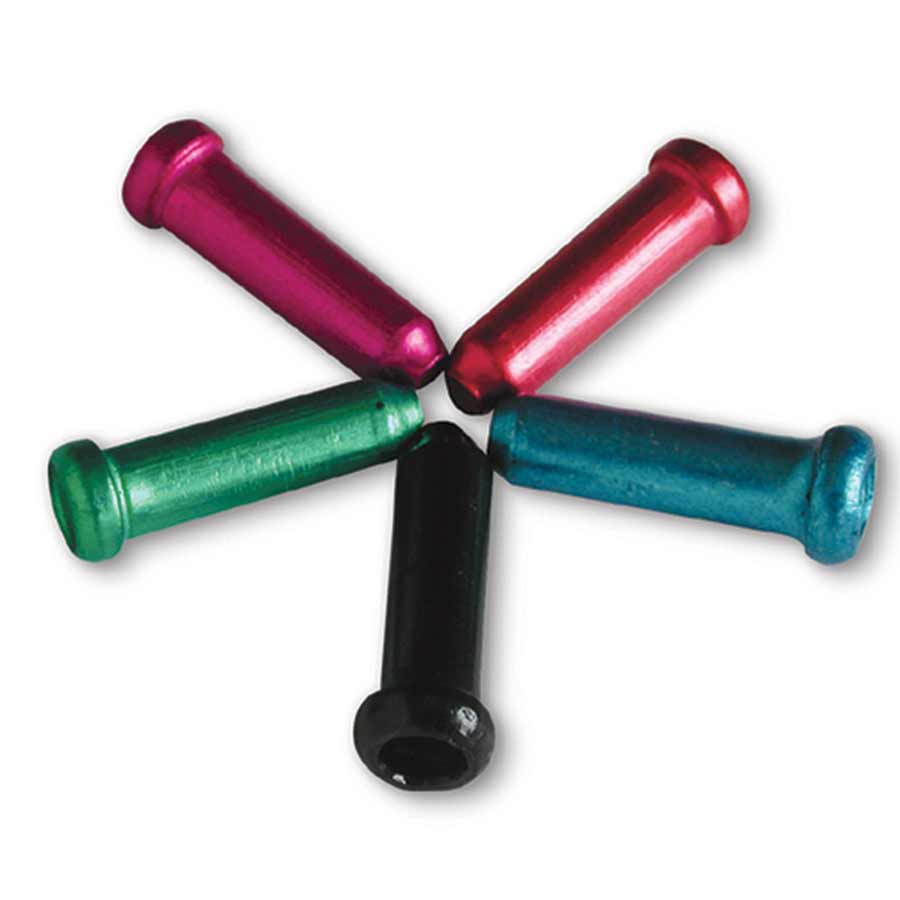 Jagwire, Cable ends, 1.8mm, Assorted colors, Bottle of 500