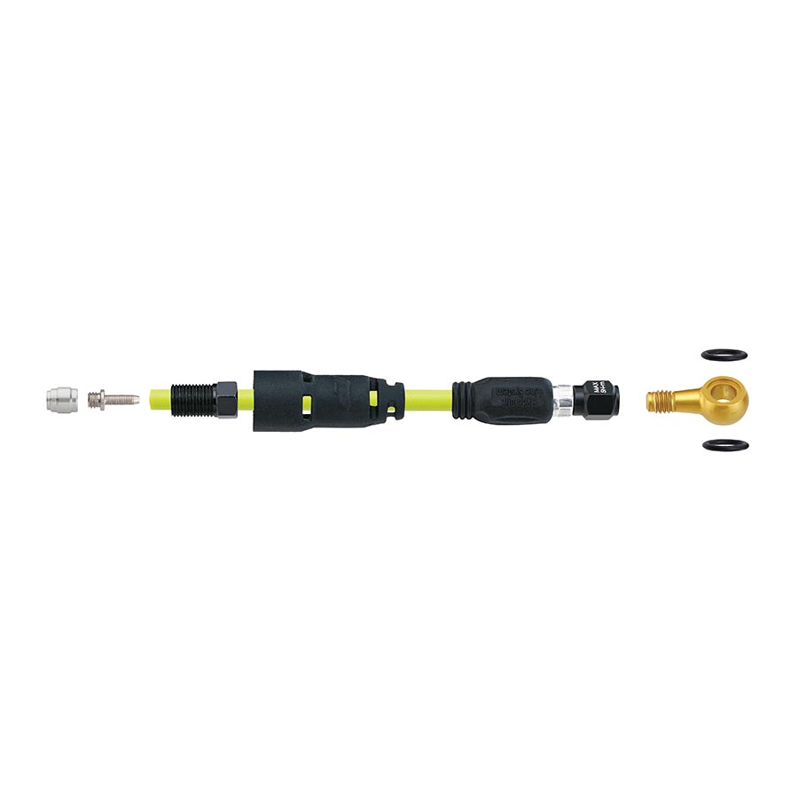 Jagwire, Mountain Pro Quick-Fit Adapters, Adapter Kit - Compatible w/ SRAM® G2 Ultimate, G2 RSC; Guide Ultimate, Guide R/RS/RSC (B1), Avid® Juicy Ultimate/Carbon/Seven/Five, Gold, Set