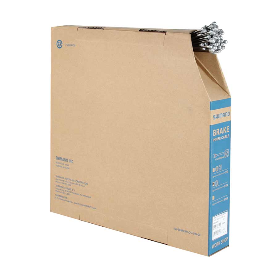 Shimano, Brake Cables, Stainless, Road, 1.6 x 2050mm, Box of 100
