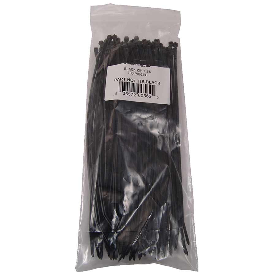 Wheels Manufacturing Zip Ties - Black, 200 x 2.5mm, 100ct