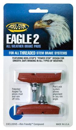 Kool-Stop Eagle 2 Threaded (Caliper) Brake Pads Salmon