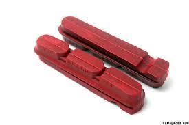 Kool-Stop Shimano Replacement Red Cartridge Brake Pads for Carbon Fiber Rims (1003)