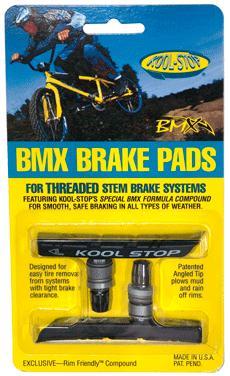 Kool-Stop BMX Threaded Contour Brake Pads Black Compound