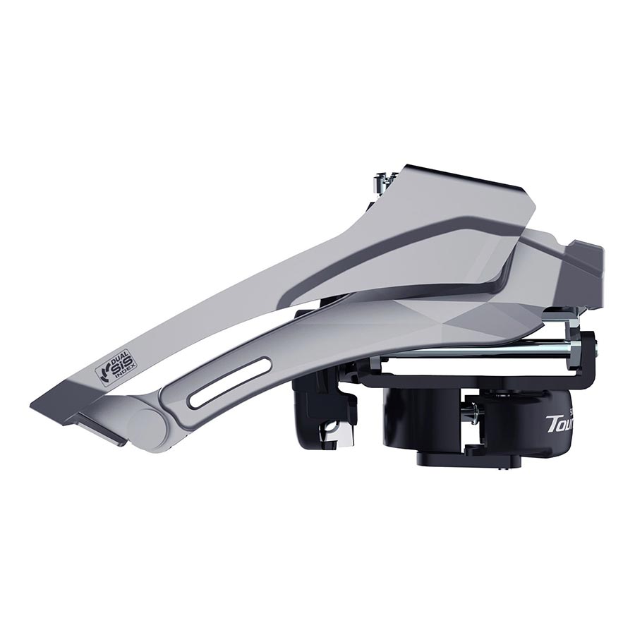 Shimano, Tourney FD-TY606, Front Derailleur, 2x6/7/8, Swing: Top, Cable Pull: Dual, Low 31.8/34.9mm