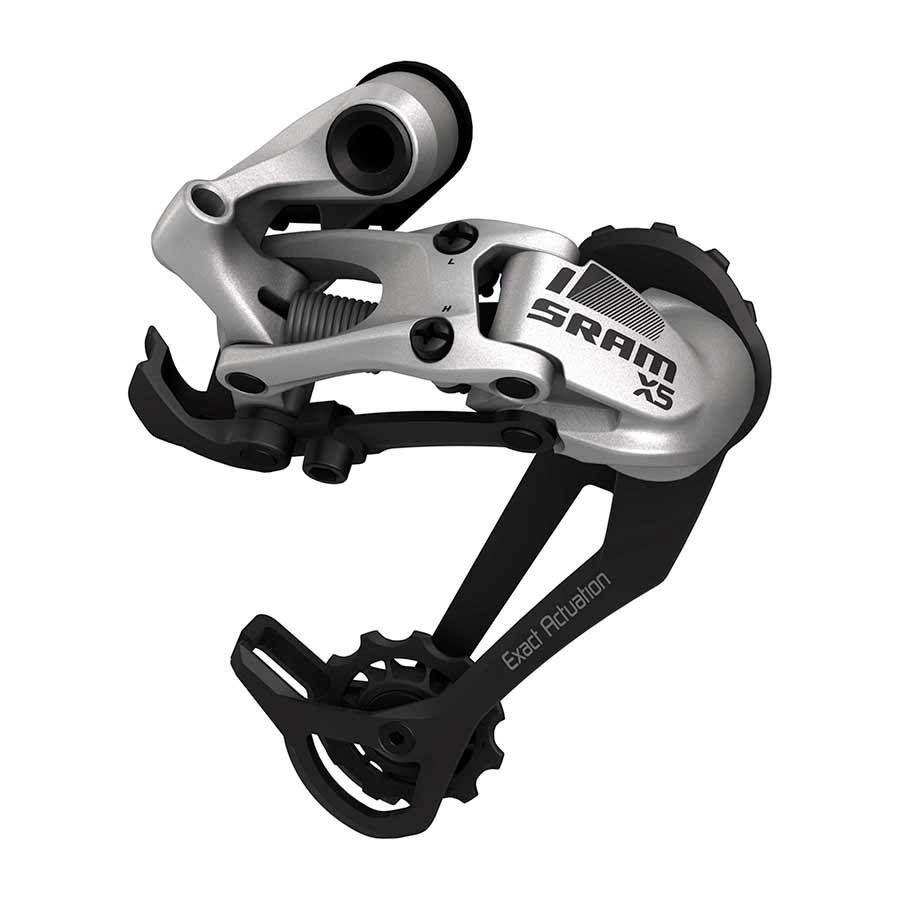 SRAM, X5, Rear derailleur, 9sp, Medium cage, silver