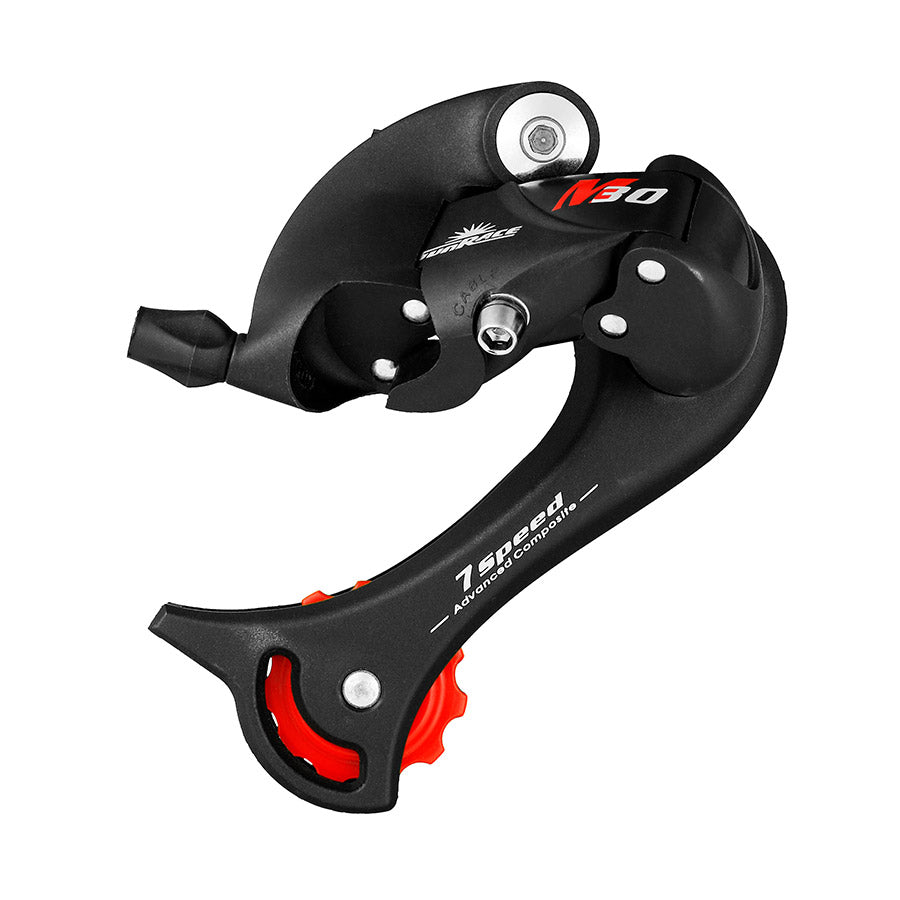 SunRace M37 Rear Derailleur - 7-Speed, Long Cage, Black