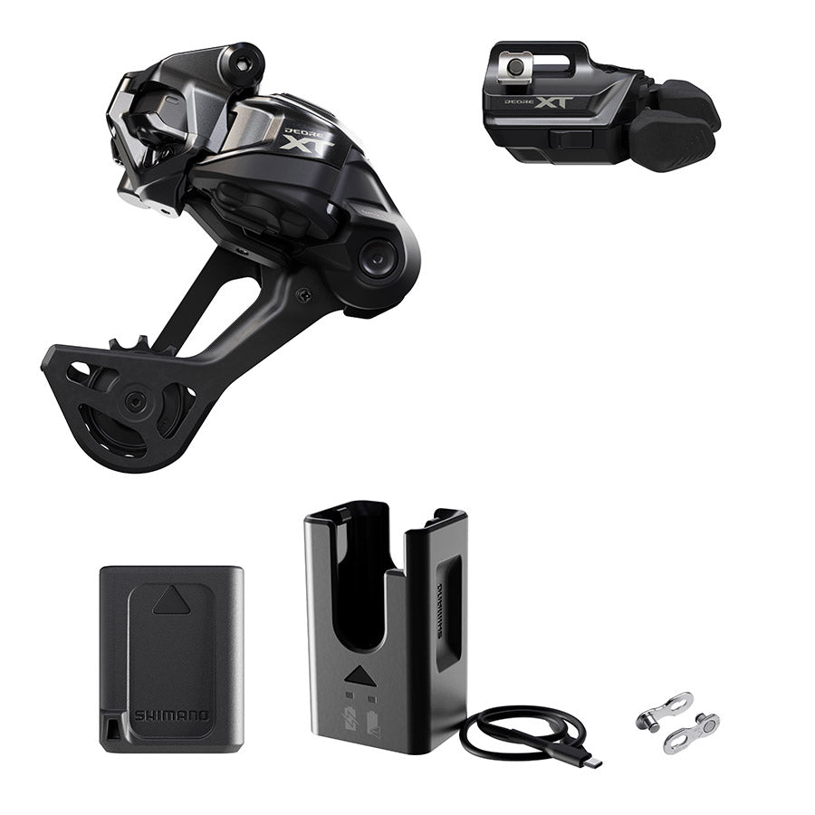 Shimano, Deore XT Di2 RD-M8250 Kit, Rear Derailleur, Speed: 12, Cage: SGS, Black, I-Spec EV, IGPM8250UPG02