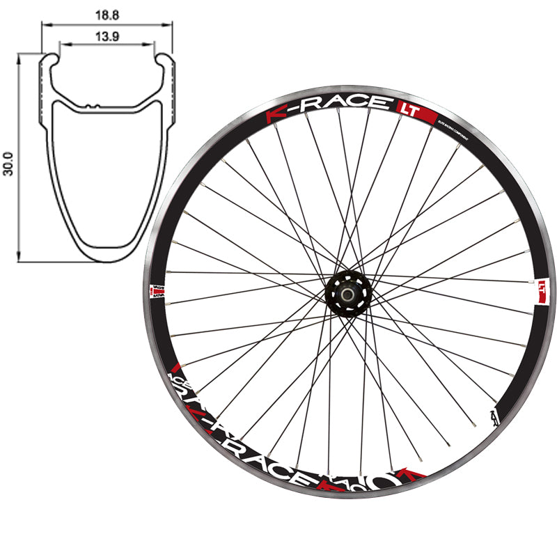 K-RACE - 700C LT BLACK - FRONT / SORA, 32H