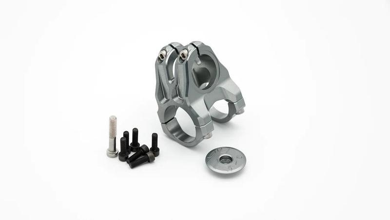 Oak Components Eternal Stem Kit (Stem, Cap, Bolts), 42mm Length, 35mm Clamp, Lunar Gray