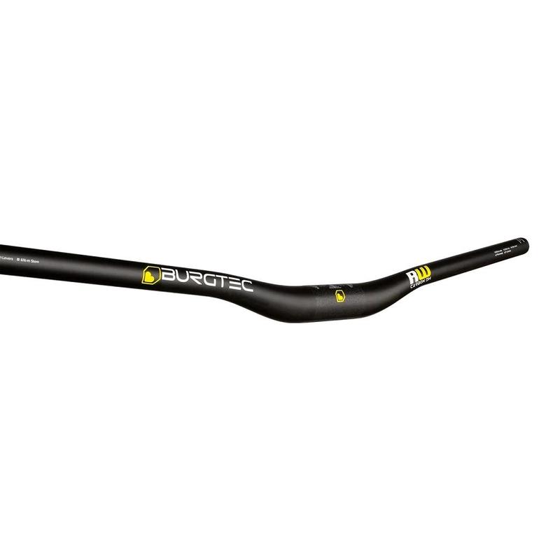Burgtec Ride Wide Carbon DH Handlebar, 20mm Rise, 35mm Clamp, 800mm Width, Black