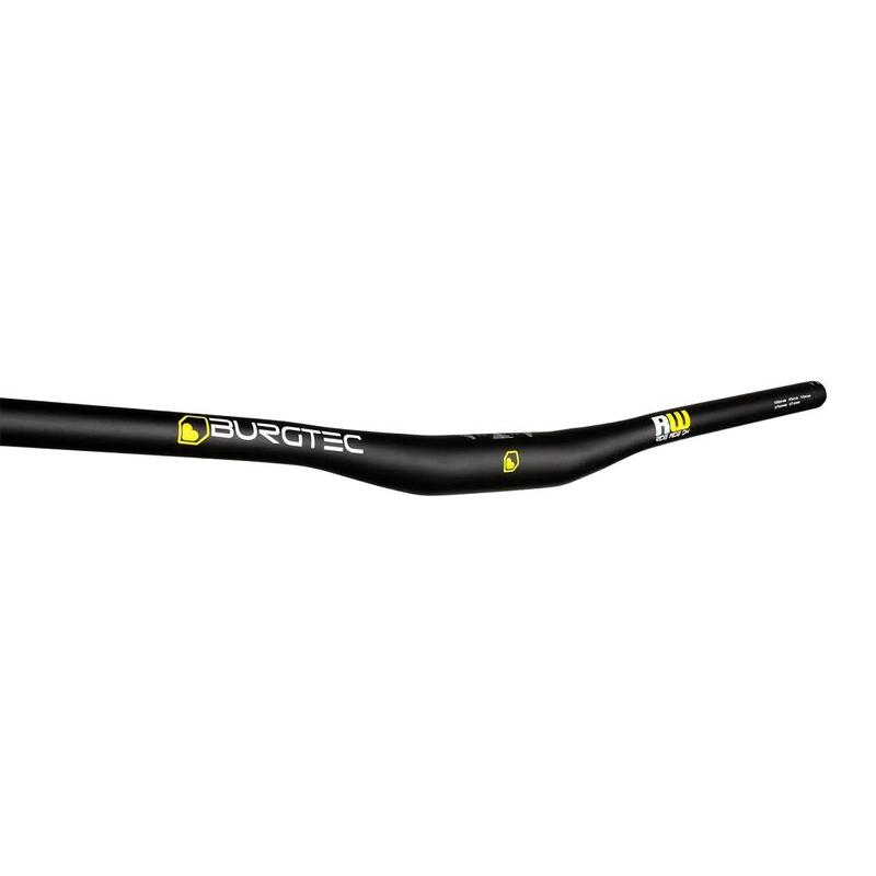 Burgtec Ride Wide Alloy DH Handlebar, 15mm Rise, 31.8mm Clamp, 800mm Width, Black