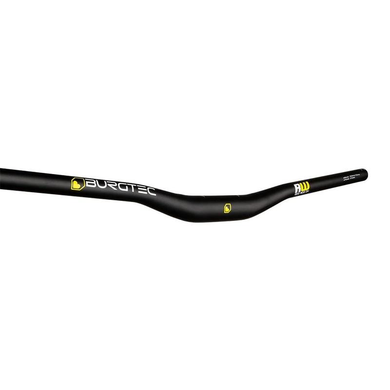 Burgtec Ride Wide Alloy DH Handlebar, 22.5mm Rise, 35mm Clamp, 800mm Width, Black