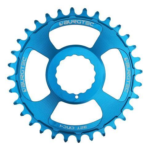 Burgtec ThickThin Chainring, RaceFace Cinch, 30T, Deep Blue