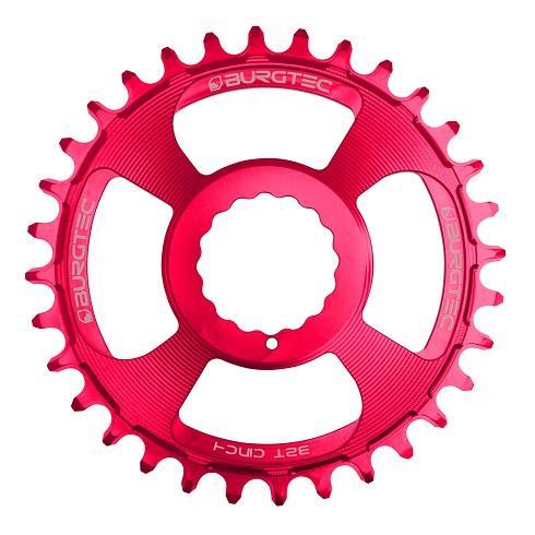 Burgtec ThickThin Chainring, RaceFace Cinch, 30T, Toxic Barbie Pink