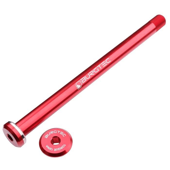 Burgtec Rear Axle, 168.5mm x 12mm x 1.0mm Pitch (Santa Cruz), Race Red
