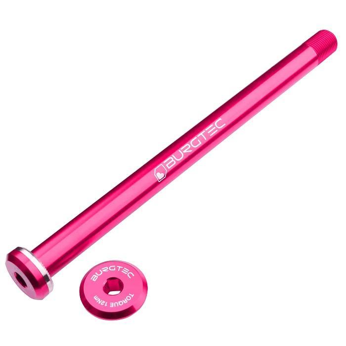 Burgtec Rear Axle, 168.5mm x 12mm x 1.0mm Pitch (Santa Cruz), Toxic Barbie Pink