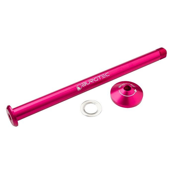 Burgtec Rear Axle, 171mm x 12mm x 1.5mm Pitch (Yeti 12 x 148), Toxic Barbie Pink