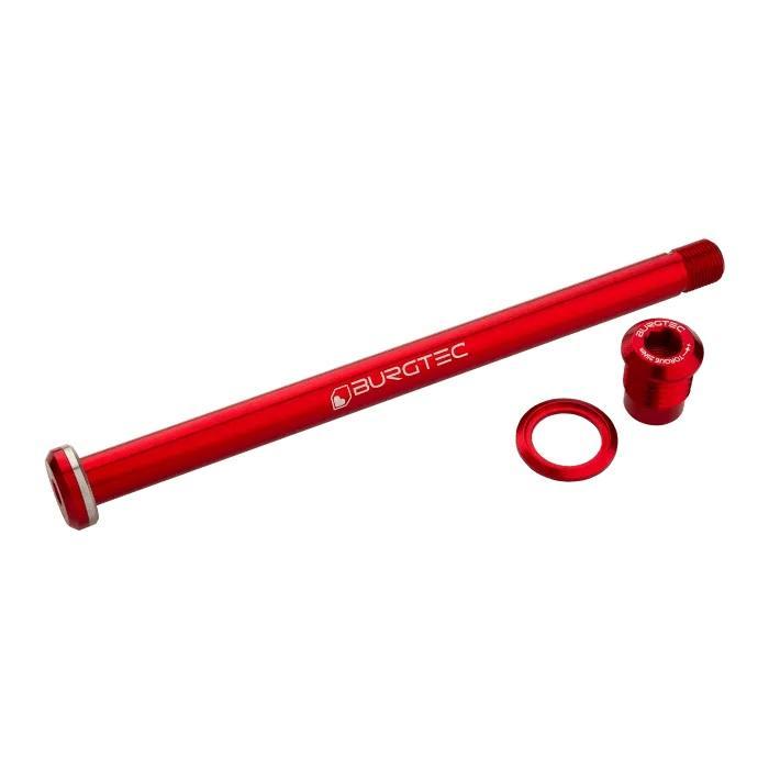 Burgtec Rear Axle, 174mm x 12mm x 1.0mm Pitch (Yeti), Race Red