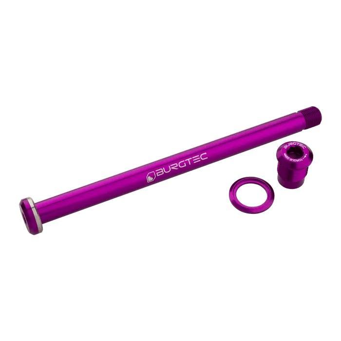Burgtec Rear Axle, 174mm x 12mm x 1.0mm Pitch (Yeti), Purple Rain