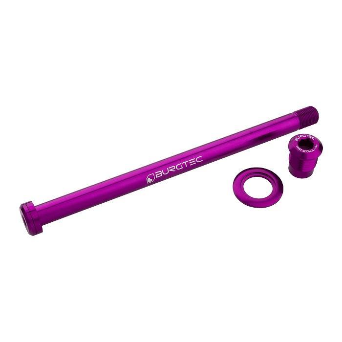 Burgtec Rear Axle, 184.5mm x 12mm x 1.0 Pitch (Trek), Purple Rain