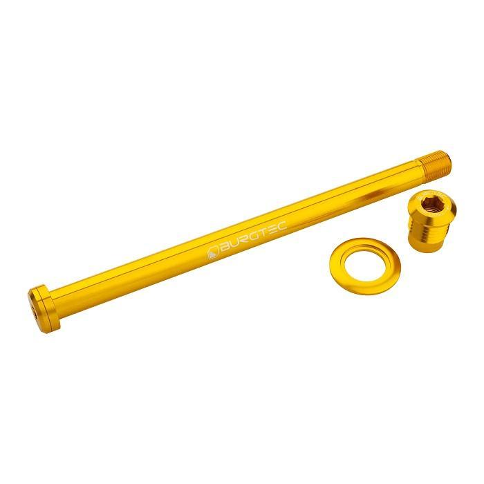 Burgtec Rear Axle, 184.5mm x 12mm x 1.0 Pitch (Trek), Burgtec Bullion Gold