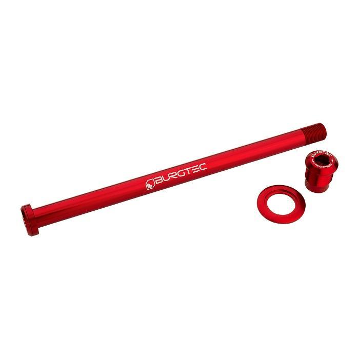 Burgtec Rear Axle, 194mm x 12mm x 1.0 Pitch (Trek Session), Race Red