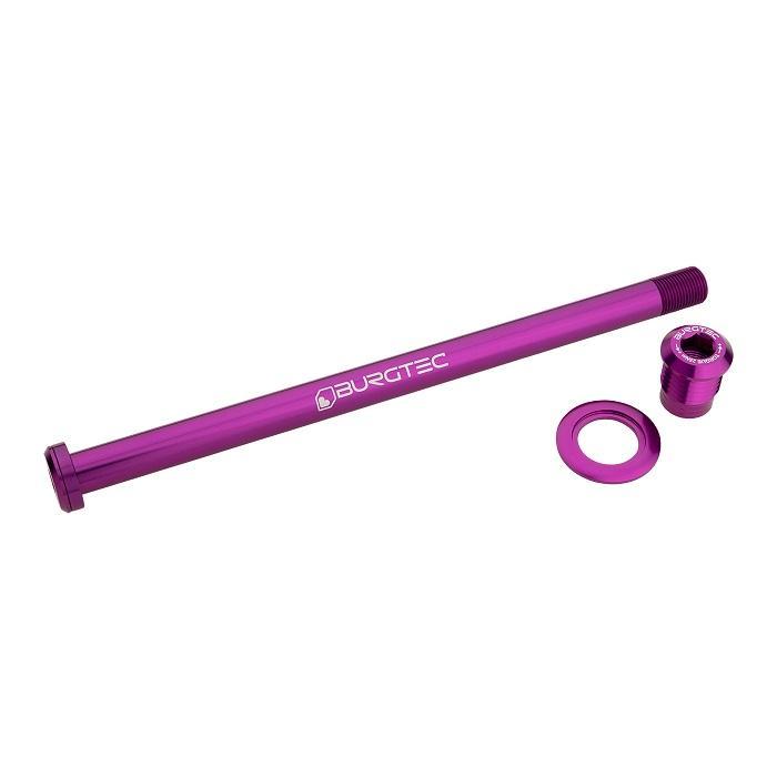Burgtec Rear Axle, 194mm x 12mm x 1.0 Pitch (Trek Session), Purple Rain