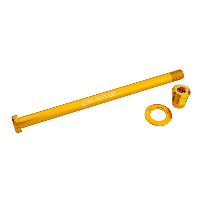 Burgtec Rear Axle, 194mm x 12mm x 1.0 Pitch (Trek Session), Burgtec Bullion Gold