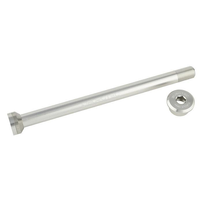Burgtec Rear Axle, 171mm x 12mm x 1.0mm Pitch (Transition), Rhodium Silver