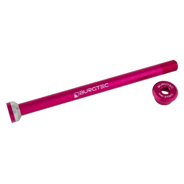 Burgtec Rear Axle, 171mm x 12mm x 1.0mm Pitch (Transition), Toxic Barbie Pink