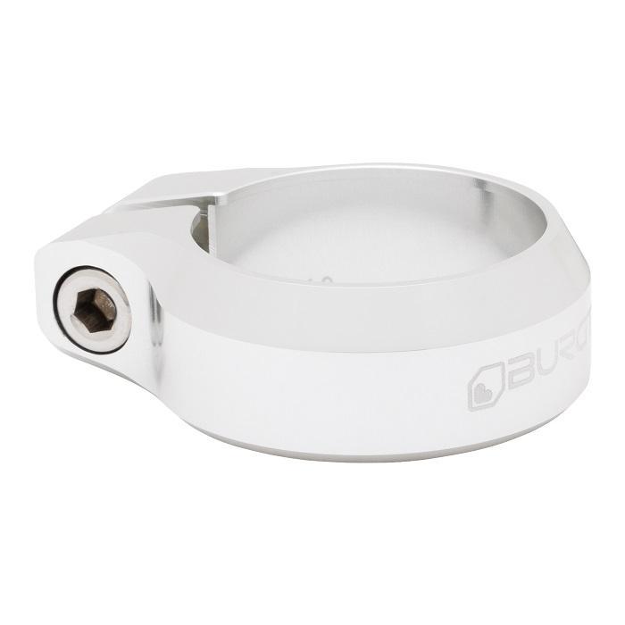 Burgtec Seat Post Clamp, 36.4mm, Rhodium Silver