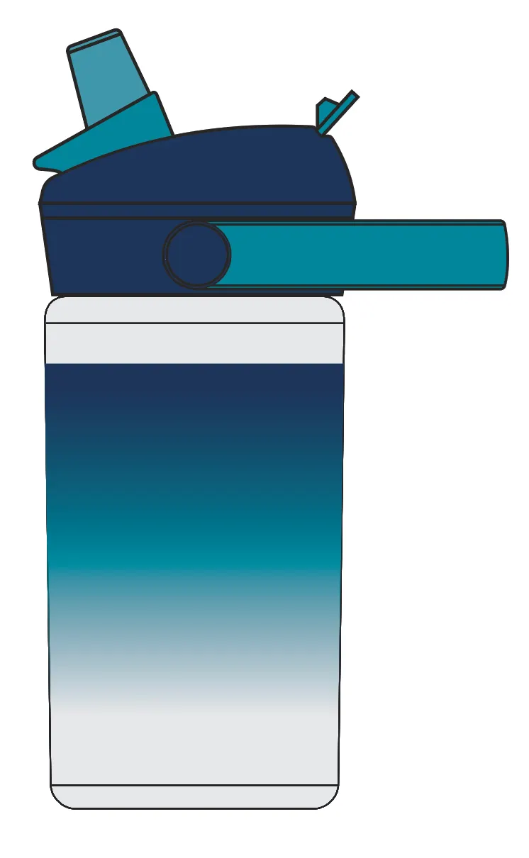THRIVE FLIP STRAW KIDS 14OZ BLUE HAZE