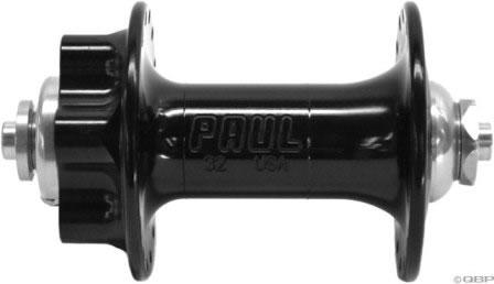 Paul Components Fhub Disk Front Hub, Bolt-On 100mm Axle, 32 Hole, Black