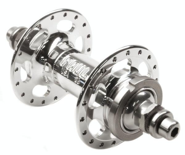 Paul Components High Flange Rear Hub, 32 Hole, 120mm Bolt-On, Single-Sided Fixed, Polished Silver