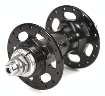 Paul Components High Flange Rear Hub, 32 Hole, 130mm Bolt-On, Fixed/Free (Flip-Flop), Black