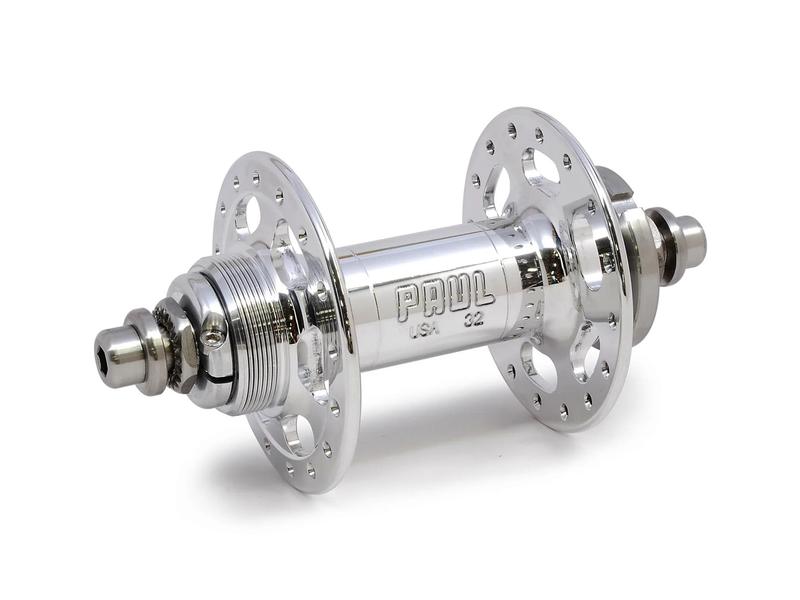 Paul Components High Flange Rear Hub, 32 Hole, 130mm Bolt-On, Fixed/Free (Flip-Flop), Polished Silver