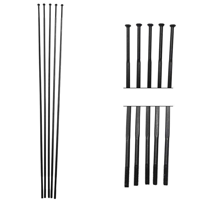 PILLAR RACING SPOKES - STRAIGHT PULL BLACK PILLAR (5 SPOKES) - 282MM