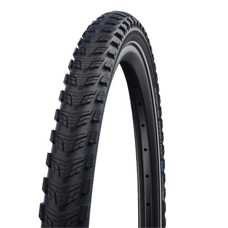 Schwalbe Marathon 365 Tire, 700 x 38c (40-622), Black w/Reflective Strip, GreenGuard, Addix 4season, Wire