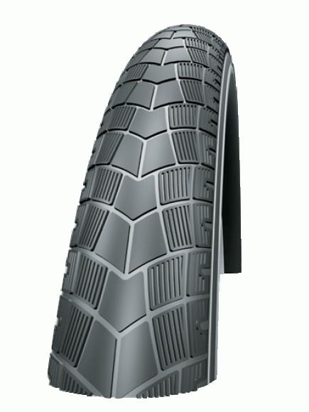 Schwalbe Big Apple Tire, 12 x 2.00 (50-203), Black, Active Line, Twinskin, Reflective Strip, Wire