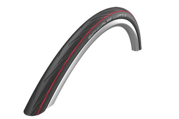 Schwalbe Lugano ll Tire 700 x 25C (25-622) Red Stripes, K-Guard, Silica, Folding