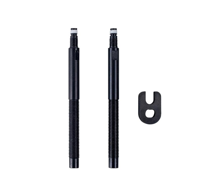 Schwalbe Presta Valve Extenders, Alloy, Black, 65mm /pair