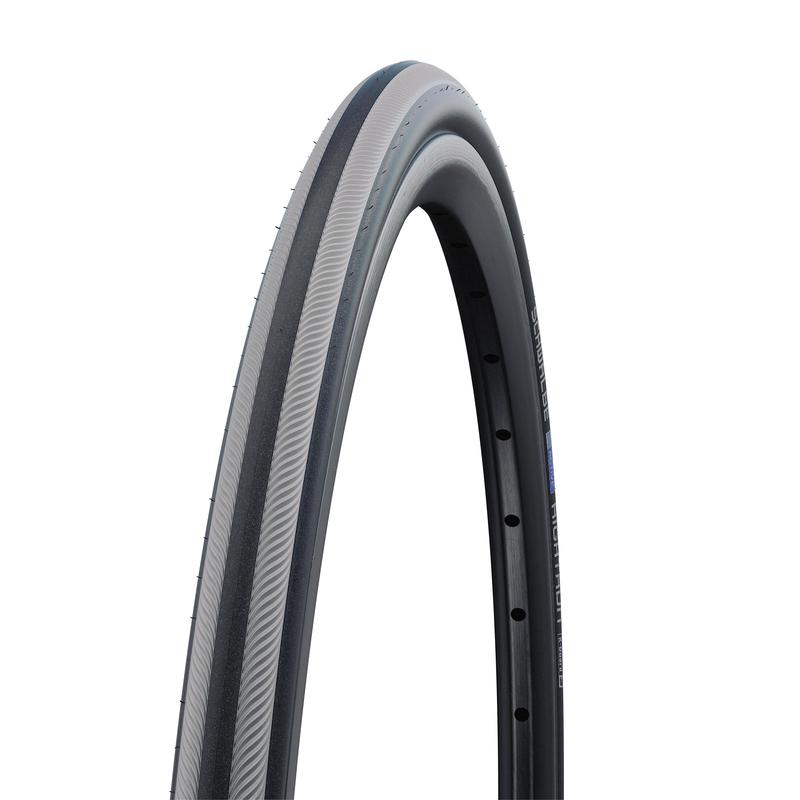 Schwalbe Right Run Wheelchair Tire, 24 x 1.0 (25-540), Grey Stripes, K-Guard, Wire
