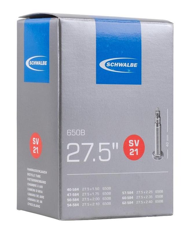 Schwalbe Tube SV 21, 27.5 x 1.5-2.4, 40mm Presta Valve /each
