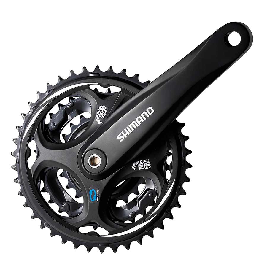 Shimano, Altus FC-M311, Crankset, 7/8 sp., 175mm, 22/32/42T, Riveted, Square, 50mm, Black